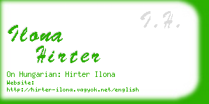 ilona hirter business card